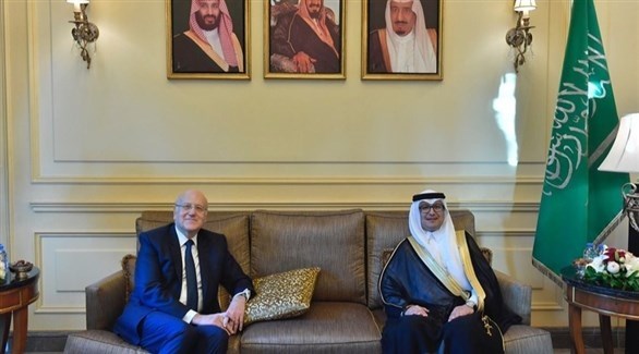رئيس الوزراء اللبناني والسفير السعودي
