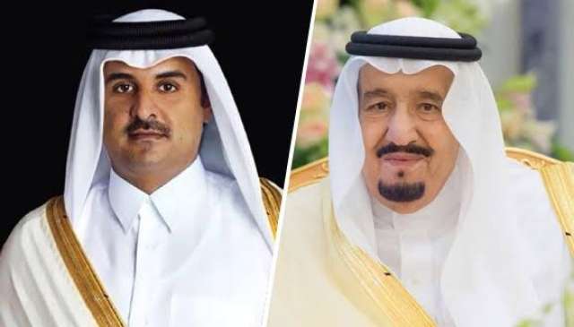 الملك سلمان وأمير قطر