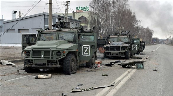 آليات روسية مدمرة في أوكرانيا