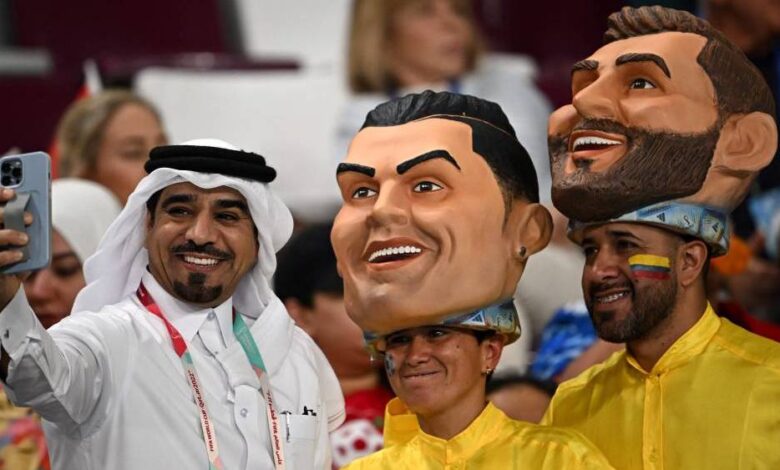 وجه كرستيانو رونالدو في سيلفي