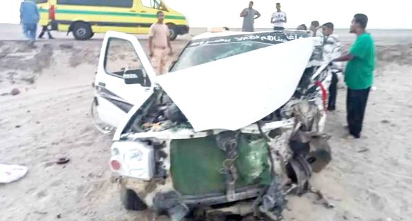 حادث سيارتين تقلان سودانيين