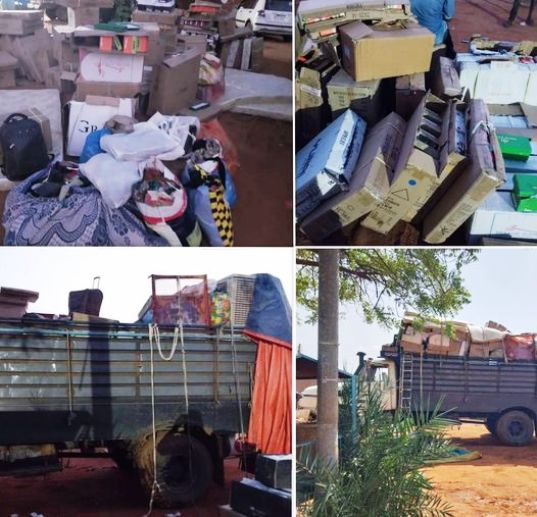 بضائع منهوبة من الخرطوم