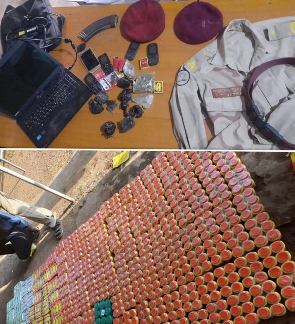 المضبوطات بحوزة عنصر الدعم السريع